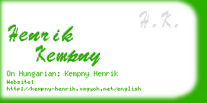 henrik kempny business card